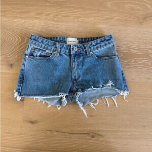 Abrand Jeans Cut Off Shorts Denim Size 25 Blue
